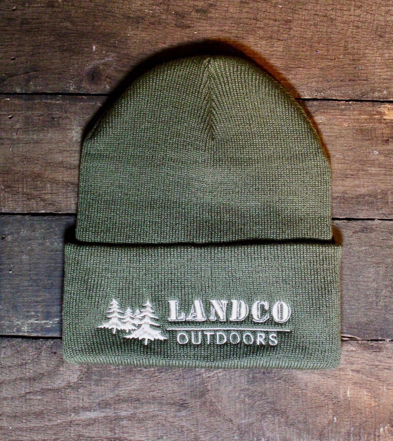 Olive Green Cuffed Beanie