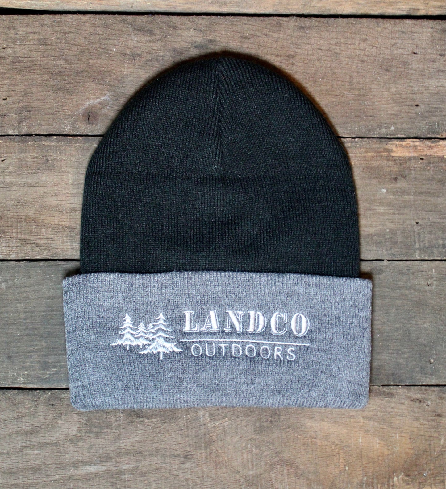 Gray/Black Cuffed Beanie