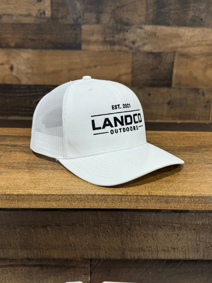 White Logo Trucker
