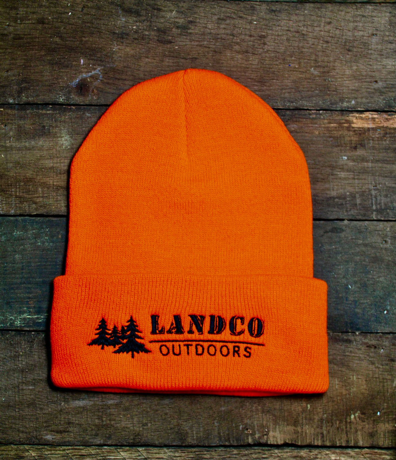 Neon Orange Cuffed Beanie