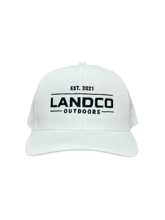 White Logo Trucker